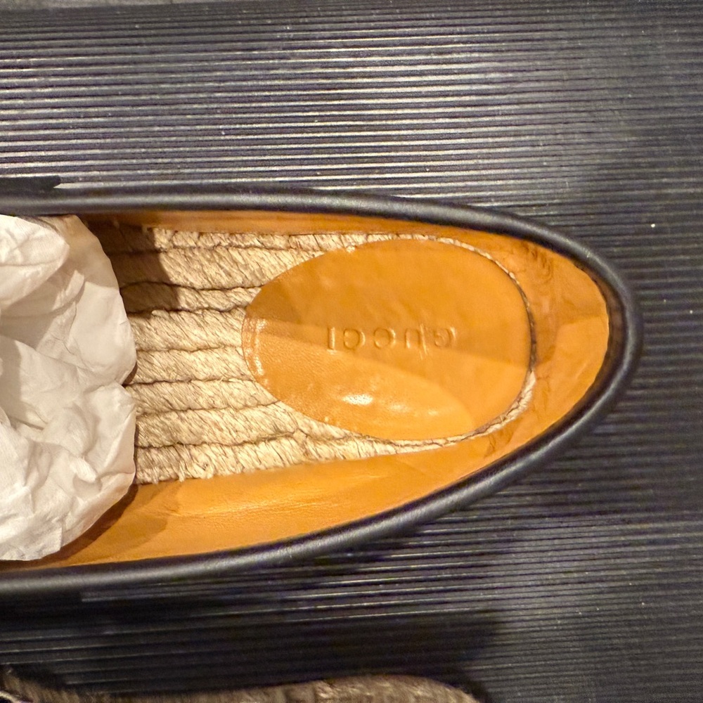 Leather Espadrille In Black US 7.5.
Wear it 2 times only. - Picture 5 of 10